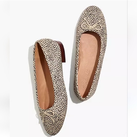 Madewell Shoes - Madewell Animal Print "The Adelle" Ballet Flat in Spot Dot Calf Hair Sz. 7.5